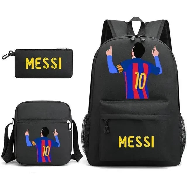Kit Escolar Messi: Mochila, Lancheira e Estojo